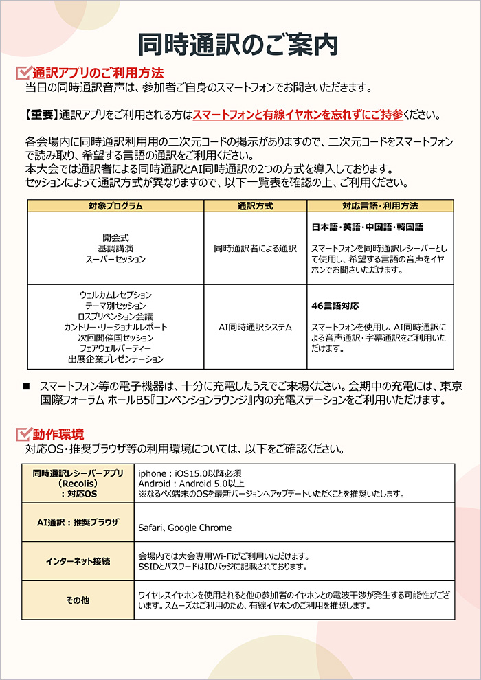 同時通訳のご案内